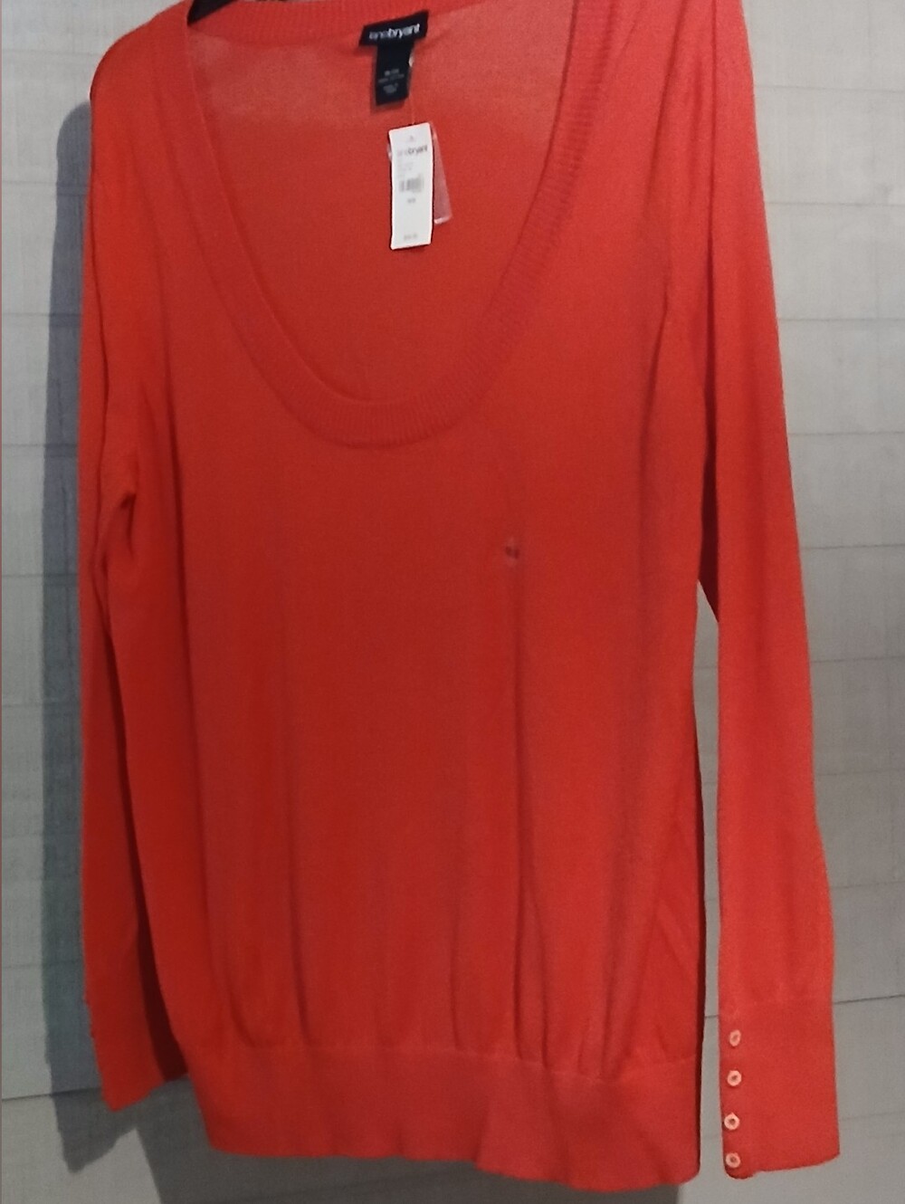 Lane Bryant NWT Scoop Neck 18-20 Long-Sleeve TOMATO RED Sweater. FF#462
